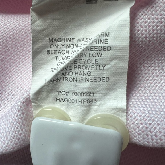 Men's Long-Sleeve Pink Dress Shirt, Size 17-17.5, 34-35 - Picture 6 of 11